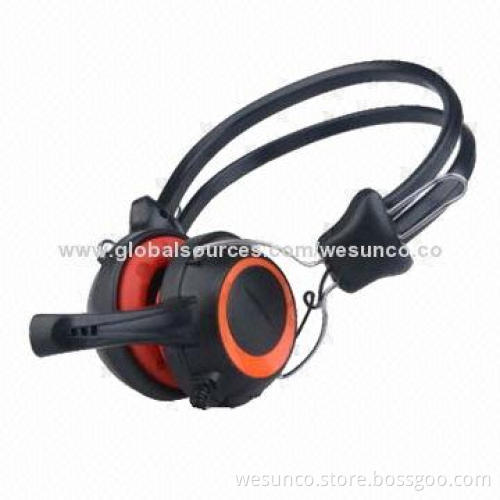popular PC Headphones with Hi-fi Stereo Driver Unit, Strong and Stable Quality
